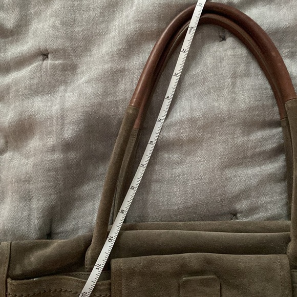 Lanvin grey suede crossbody shoulder bag - Picture 14 of 16